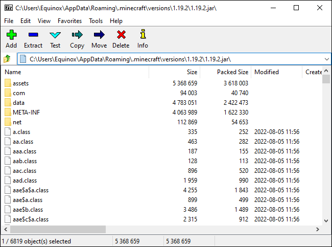 Isi file JAR.