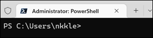 PowerShell, Terminal'de Yönetici olarak açılır.