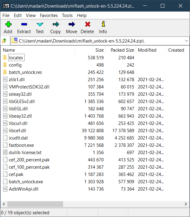 Estrai il file .zip scaricato utilizzando il software di estrazione dell'archivio come 7Zip