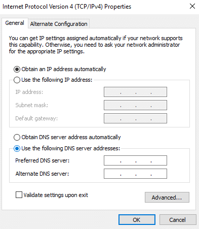 使用以下 DNS 服务器地址