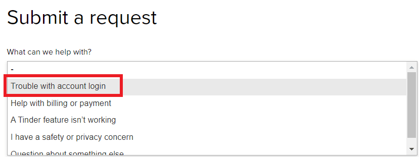 Wybierz Problem z logowaniem do konta w sekcji W czym możemy Ci pomóc.