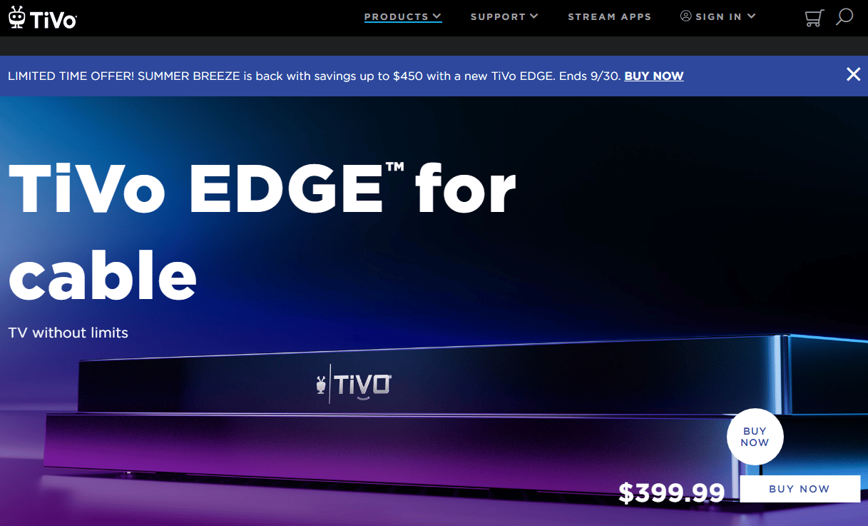 用於電纜的 TiVo Edge |分享 DirectTV 流