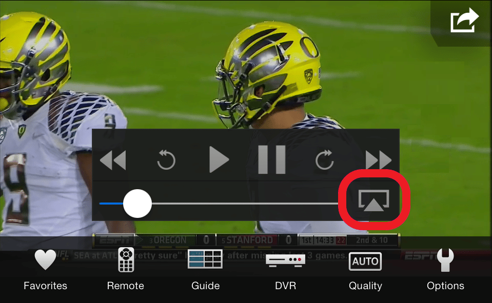 แตะที่ไอคอน AirPlay | Slingbox ทำงานร่วมกับ DirecTV ได้หรือไม่?