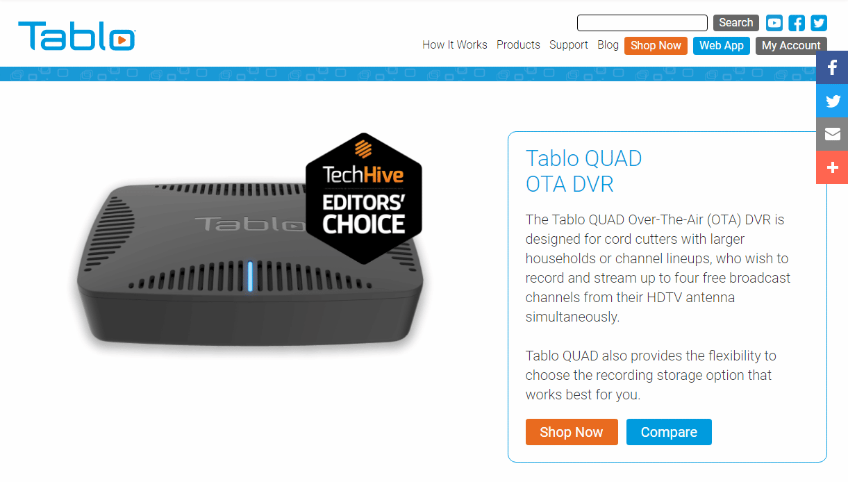 Tablo Quad | condividi il flusso di DirectTV