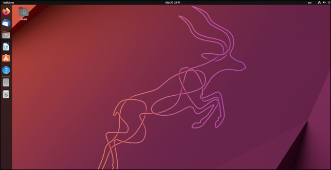 Escritorio GNOME predeterminado de Ubuntu 22.10