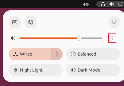 Ubuntu 22.10 Schnellumschaltmenü