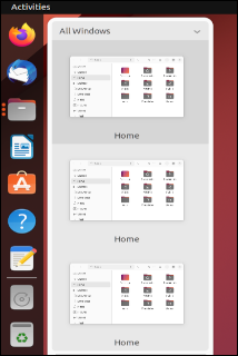 Vue miniature du dock Ubuntu 22.10