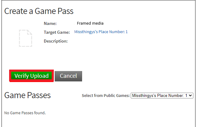 Si no necesita realizar más cambios en Game Pass, haga clic en Verificar carga para publicar Game Pass.