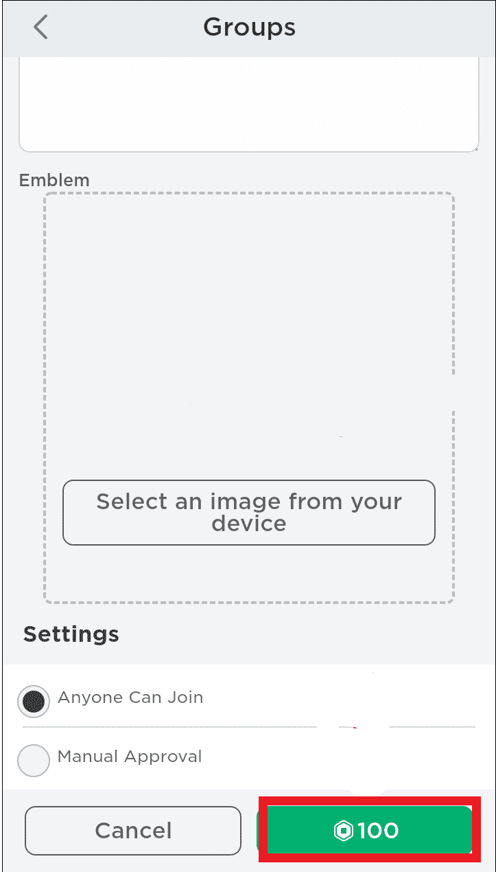 ادفع 100 Robux لإكمال إنشاء المجموعة. كيفية إعطاء Robux للأصدقاء