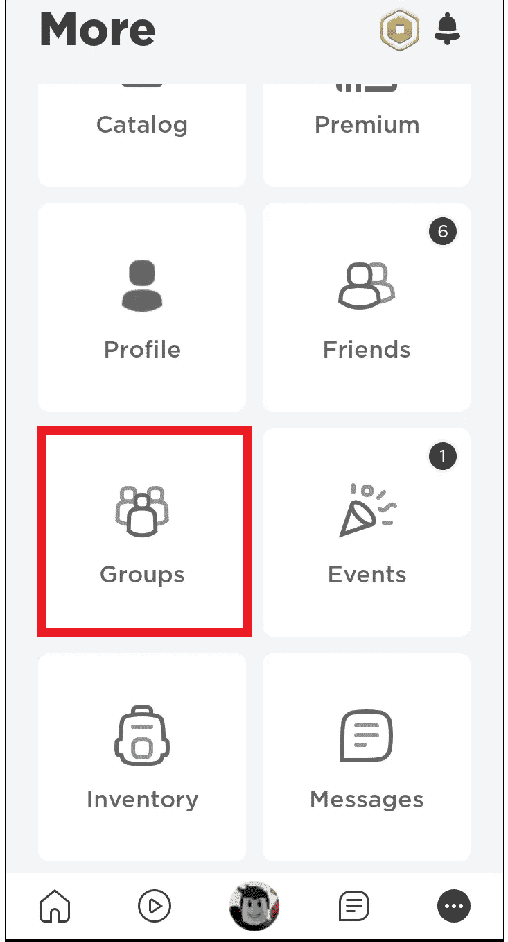 haga clic en la opción Grupo. Cómo dar Robux a amigos
