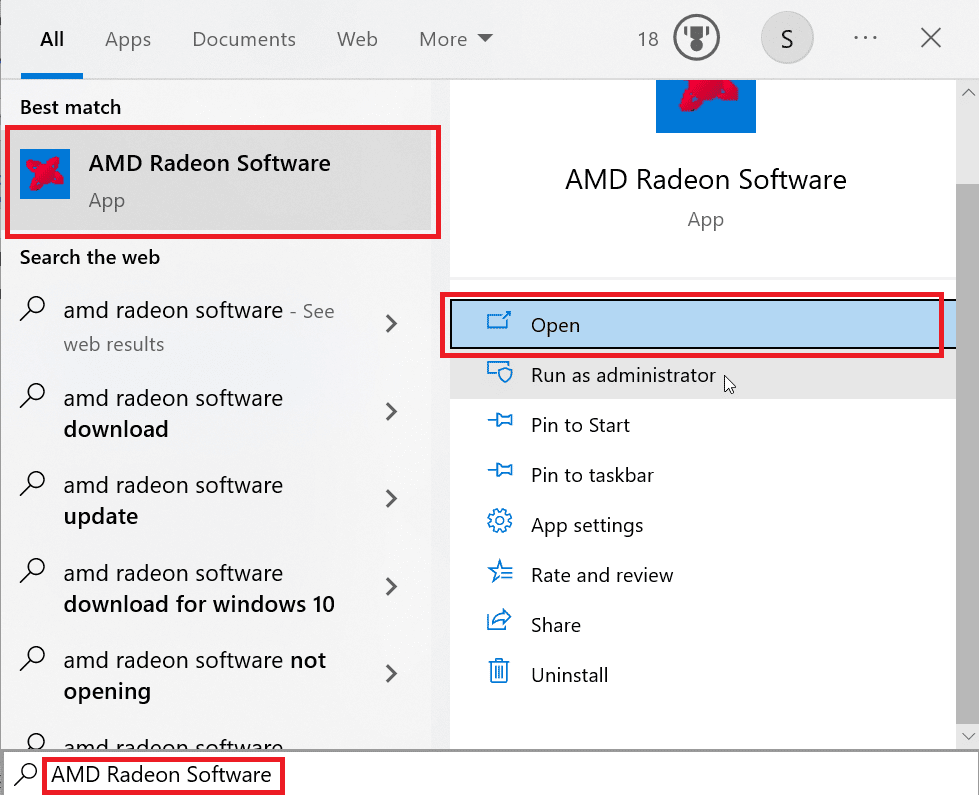 搜索amd radeon軟件，點擊以管理員身份運行。如何使用專用 GPU 而不是集成