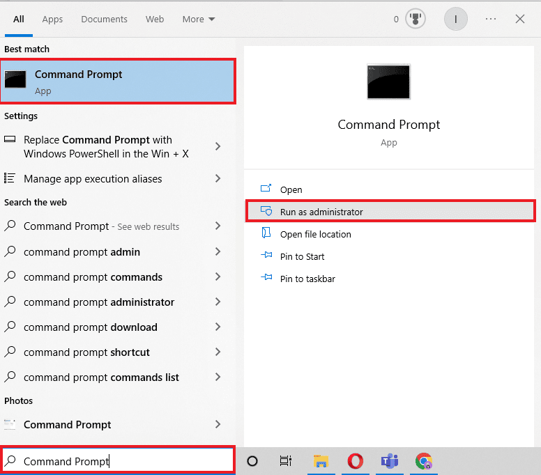 พิมพ์ Command Prompt แล้วคลิก Run as administrator 6 วิธีในการแก้ไขซีเกทฮาร์ดไดรฟ์ภายนอกส่งเสียงบี๊บและไม่รู้จัก