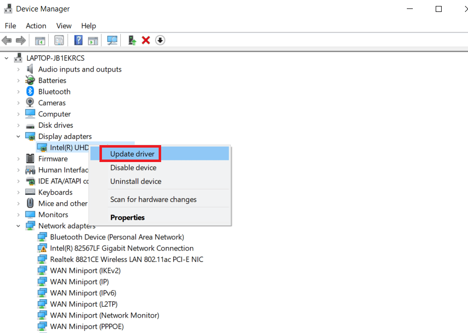 Actualice el controlador gráfico. Fix Civ 5 sigue fallando en Windows 10