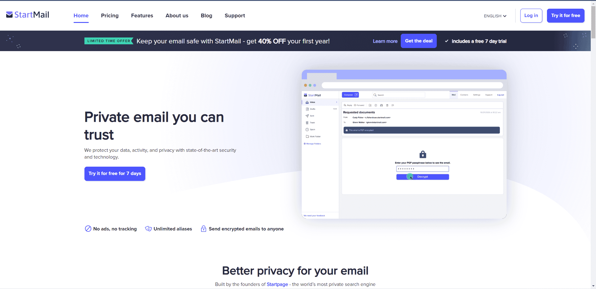 Sito ufficiale di StartMail. Le migliori alternative gratuite a Gmail