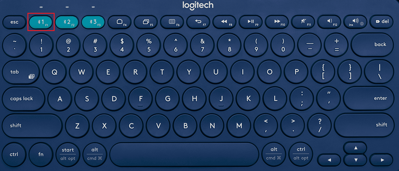 Logitech Bluetooth Keyboard ปุ่ม Bluetooth F1