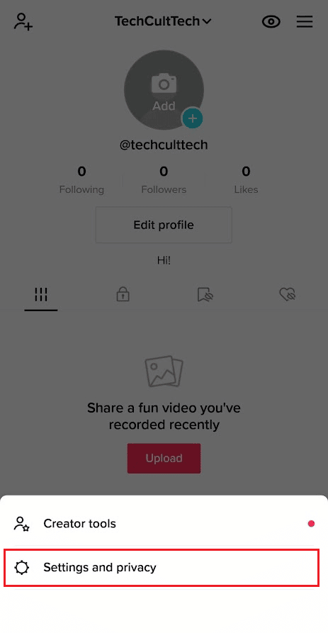 tocca Impostazioni e privacy | Come eliminare i tuoi commenti su TikTok