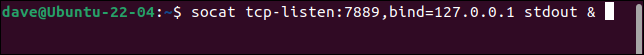 การสร้างการเชื่อมต่อซ็อกเก็ต TCP ฟังด้วย socat