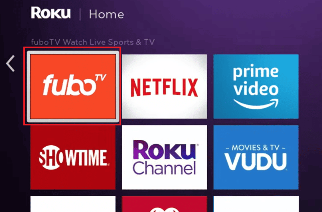 Navegue pelos canais assinados e escolha uma TV FUBO usando seu controle remoto Roku | quanto custa a FuboTV por mês