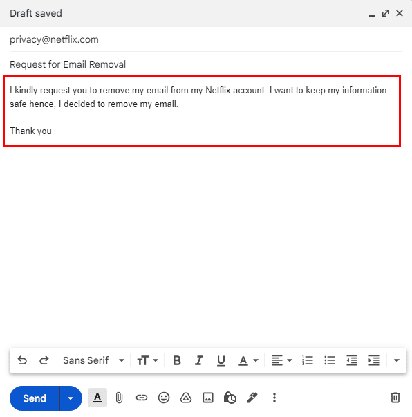 Scrieți un e-mail prin care le cereți să deconecteze e-mailul asociat cu celălalt cont și să precizați și motivul.