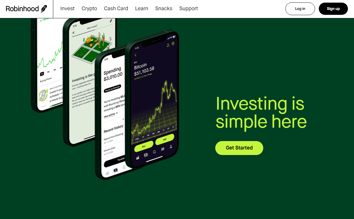 Situs web Robinhood