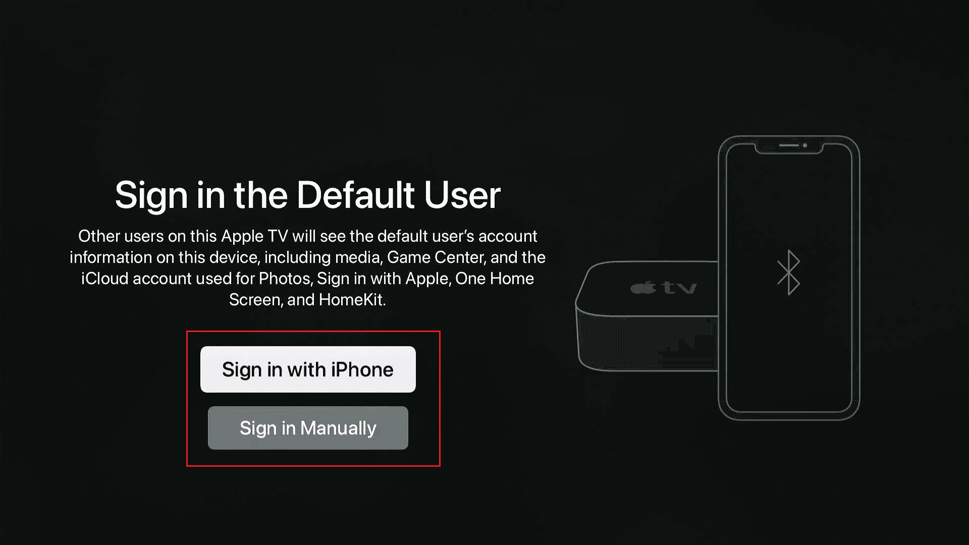 Fazer login na Apple TV