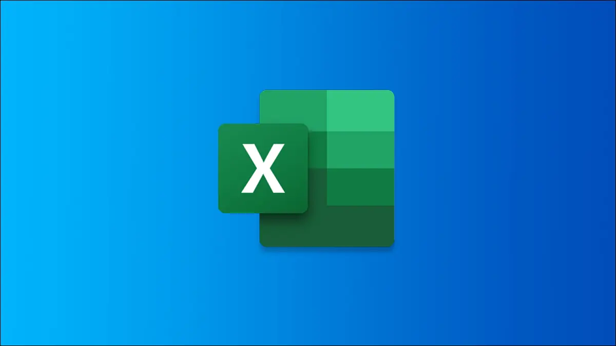 โลโก้ Excel บนพื้นหลังสีน้ำเงินของ Windows