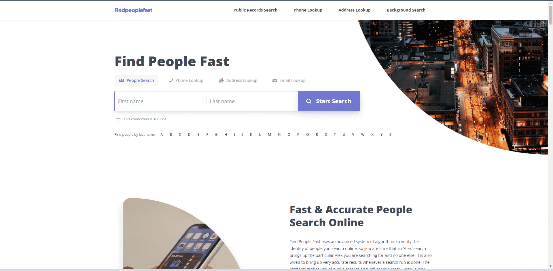 Sitio web oficial de FindPeopleFast