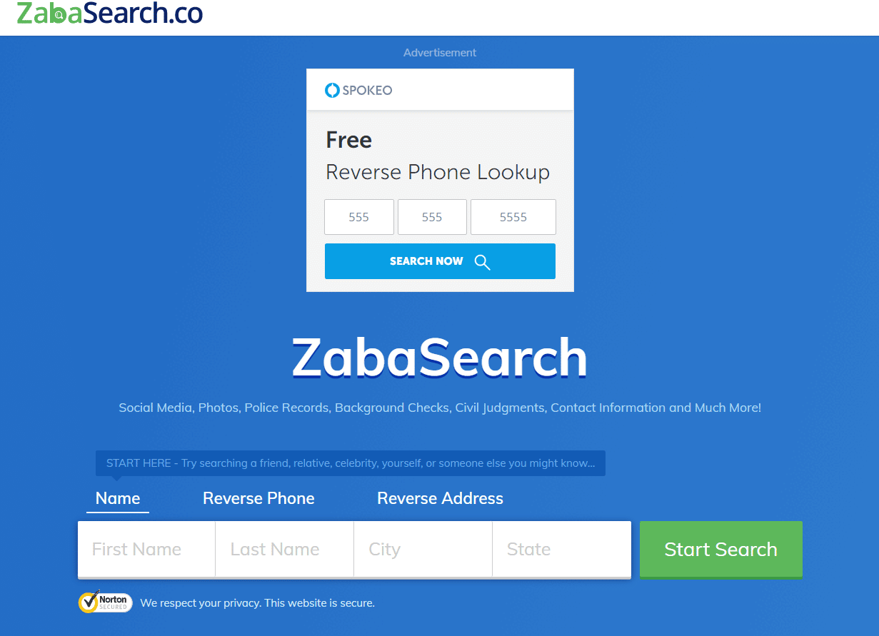 ZabaSearch. 57 ทางเลือกที่ได้รับการยืนยันแล้วฟรีที่ดีที่สุด