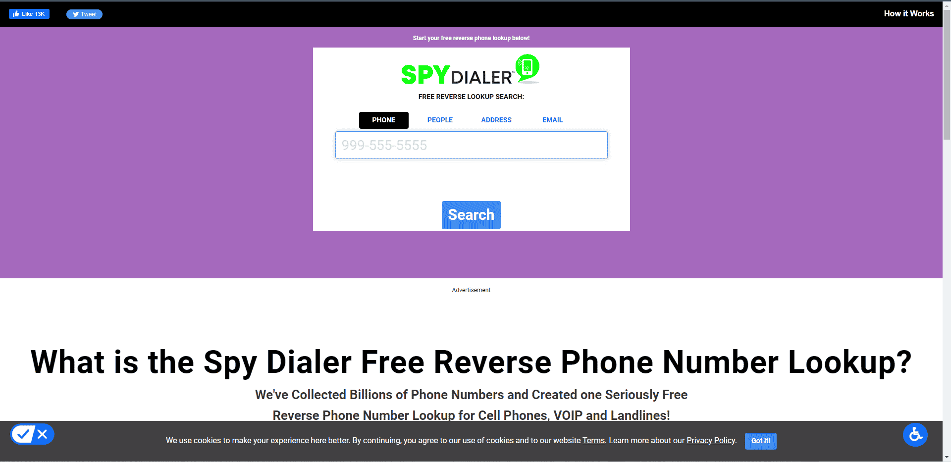 Offizielle Spy Dialer-Website