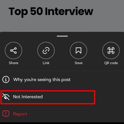Selecione Não Interessado | Como se livrar de postagens sugeridas no Instagram