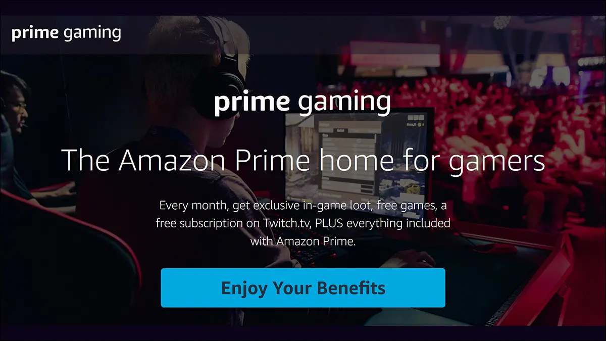 Cabeçalho Prime Gaming.