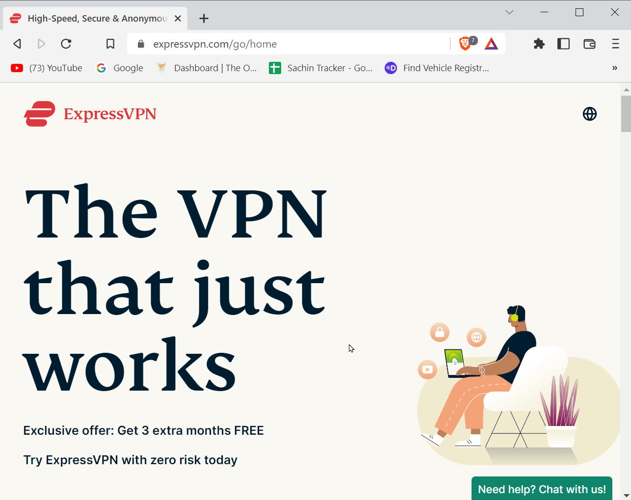 page d'accueil expressVPN. Comment débloquer Minecraft à l'école