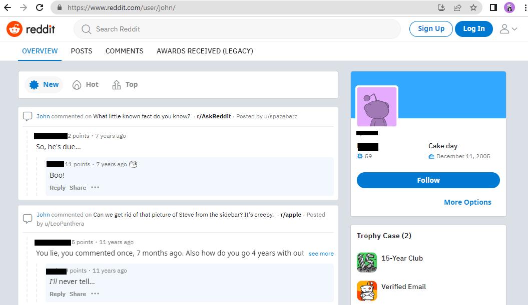 Puteți verifica istoricul comentariilor. Cum să găsești pe cineva pe Reddit fără numele de utilizator
