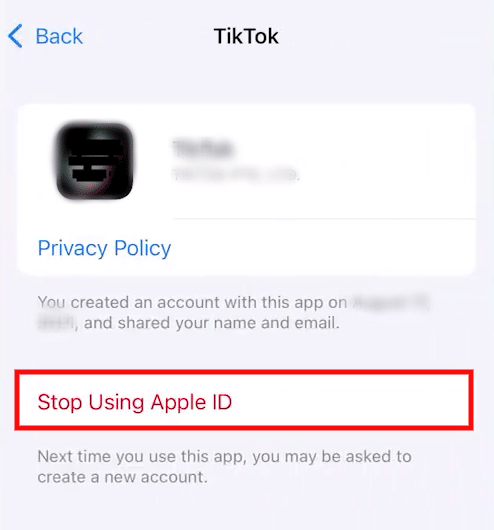 点击停止使用 Apple ID 以取消与您的 Apple 设备的 Call of Duty Mobile |您如何取消链接使命召唤帐户