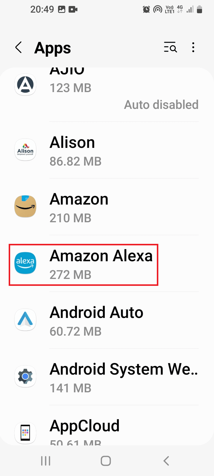 Amazon Alexa アプリをタップします。 Alexa Echo のトラブルシューティング