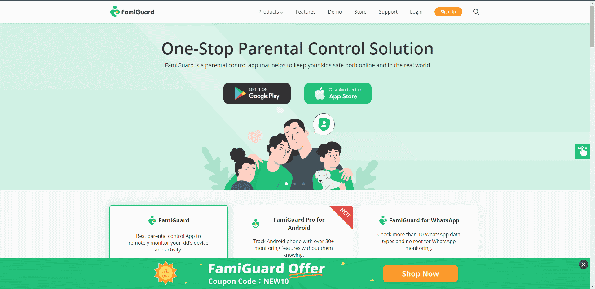 Situs web resmi Famiguard. Aplikasi Terbaik untuk Peretasan WhatsApp