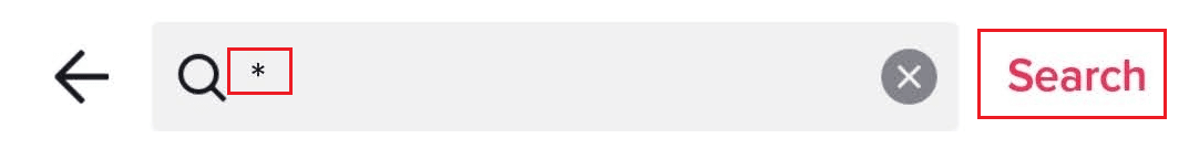 Введите звездочку в строку поиска и нажмите «Поиск».