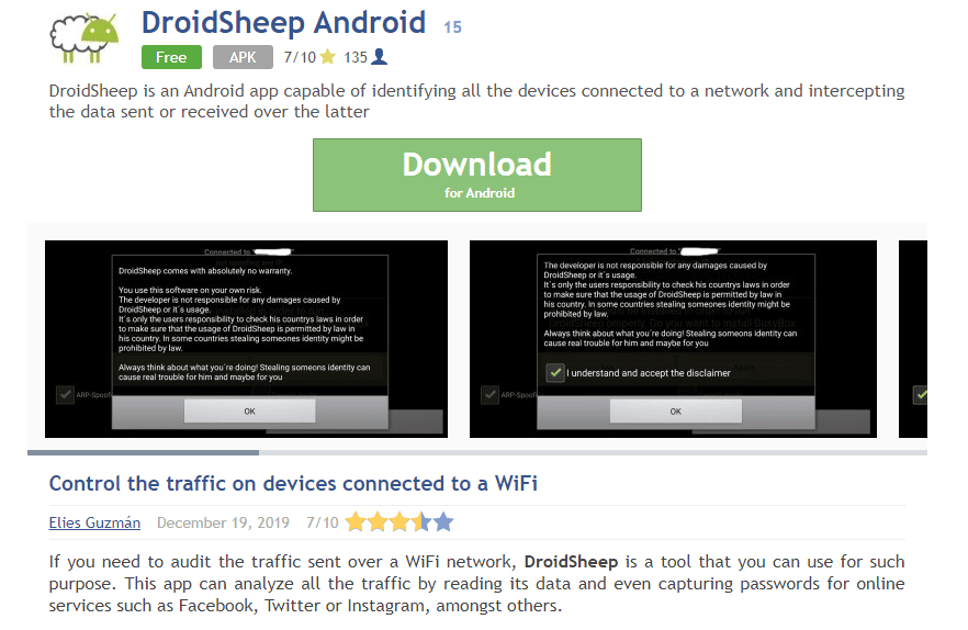 DroidSheep. Top 27 de cele mai bune aplicații Android ilegale care nu sunt în Magazinul Play