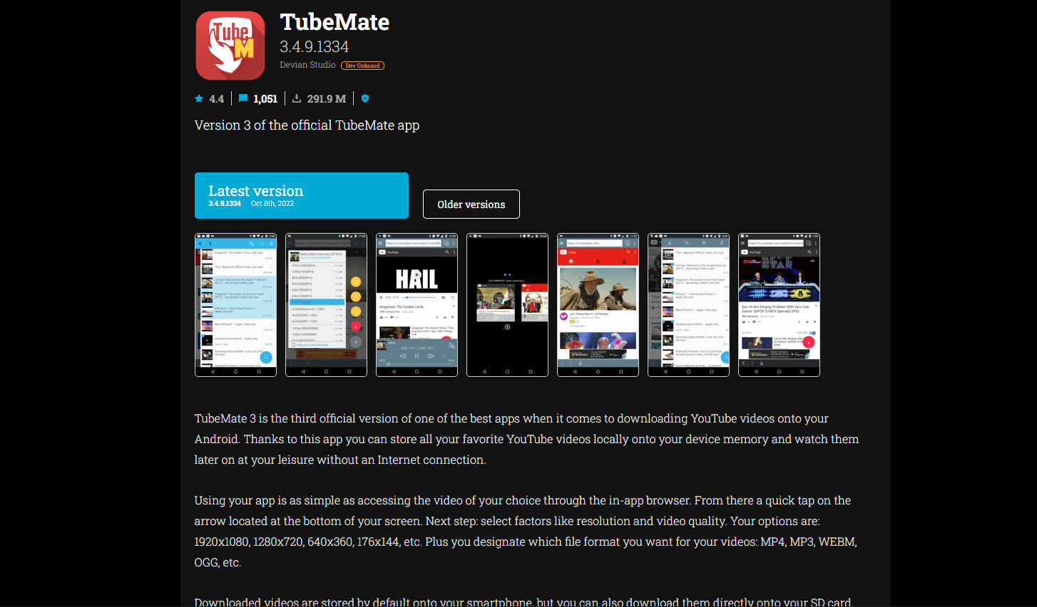 Tubemate youtube 視頻下載器。不在 Play 商店中的 27 大最佳非法 Android 應用