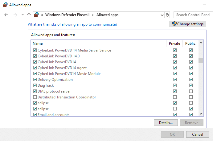 รายการที่อนุญาตพิเศษ Acrobat ไฟล์ปฏิบัติการใน Windows Firewall