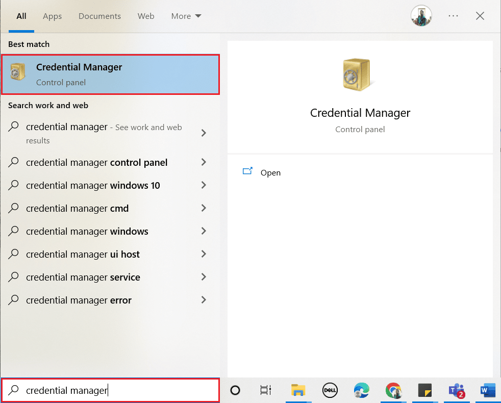 กดปุ่ม Windows พิมพ์ Credential Manager แล้วเปิด