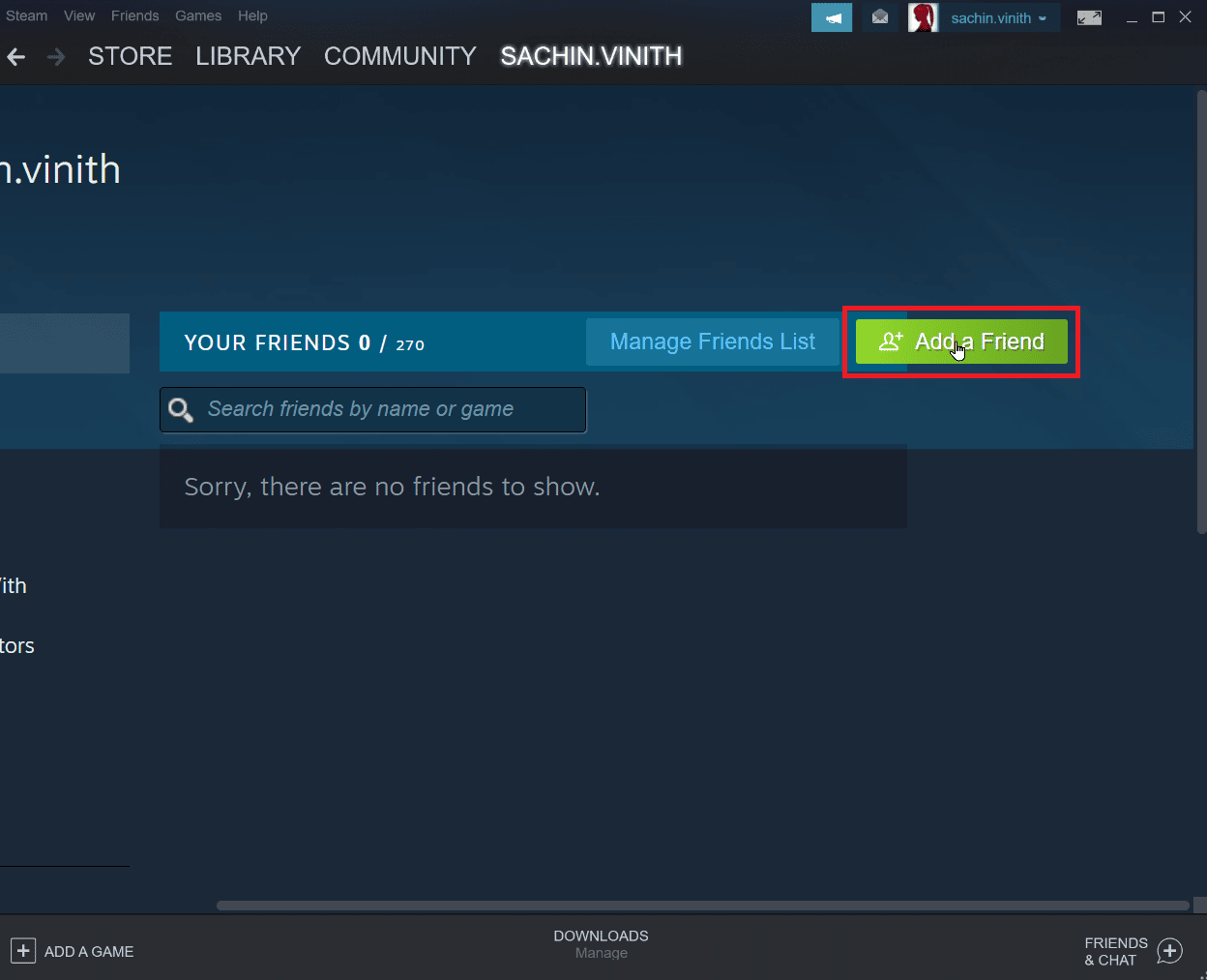 haz clic en agregar como amigo. Solucionar el error 26 de Steam en Windows 10