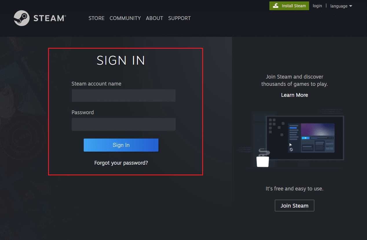 Steam web accedi o accedi