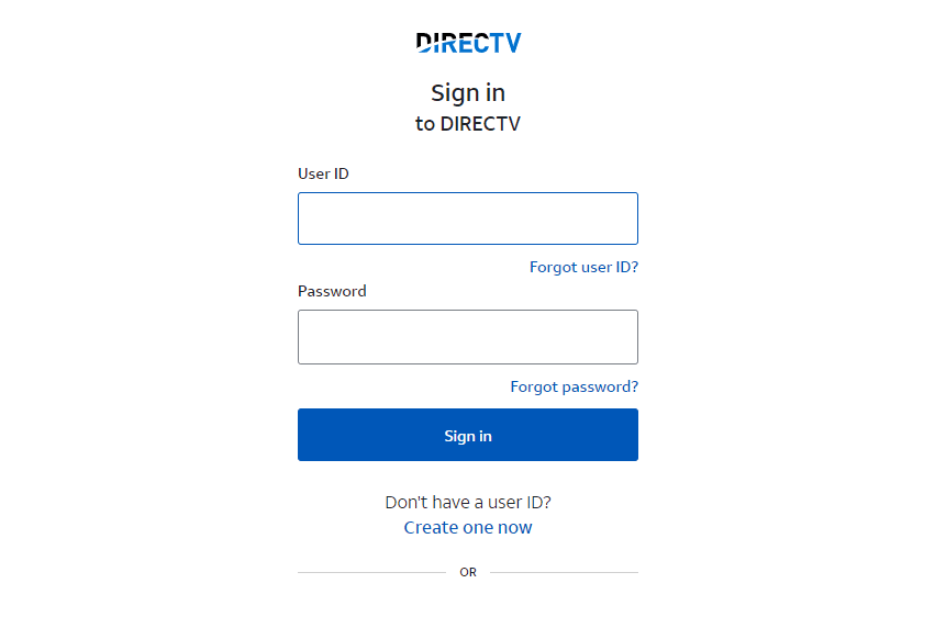 انتقل إلى شاشة تسجيل الدخول الخاصة بـ DIRECTV. كيفية تسجيل الدخول إلى حساب DIRECTV Now الخاص بك