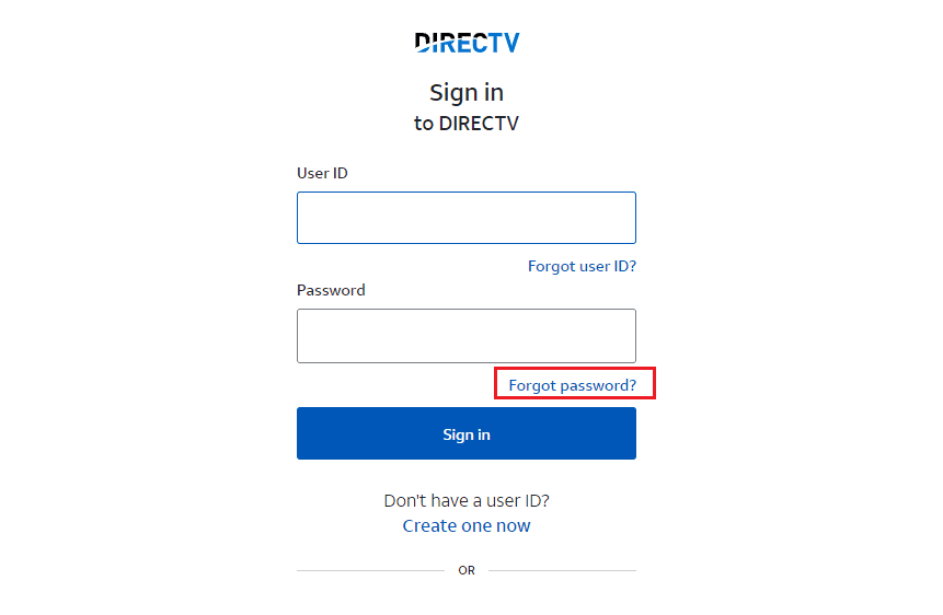 نسيت كلمة المرور تسجيل الدخول Directv. كيفية تسجيل الدخول إلى حساب DIRECTV Now الخاص بك