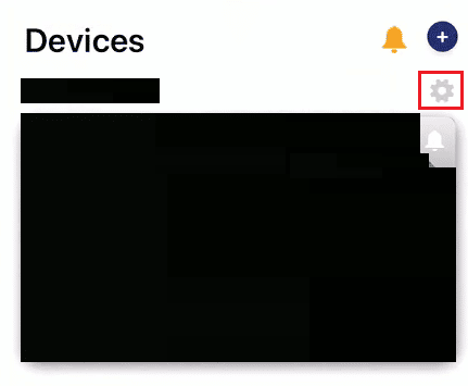 추가된 장치의 오른쪽 상단에서 설정 톱니바퀴 아이콘을 탭합니다.