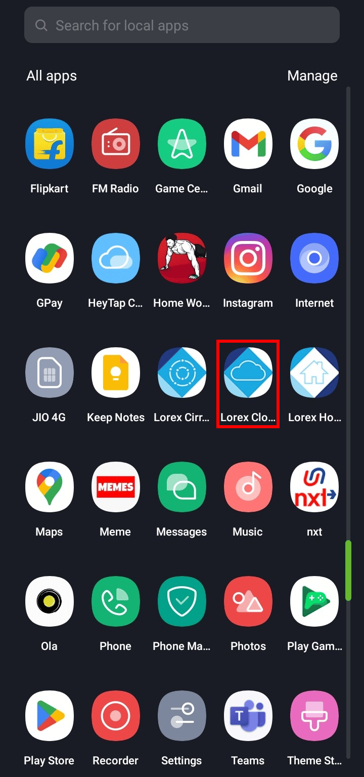 Avvia l'app Lorex Cloud sul tuo smartphone