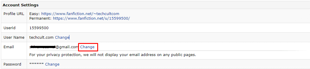 Kayıtlı e-posta adresinizi tek kullanımlık bir e-posta adresiyle değiştirin. | FanFiction.Net Hesabı Nasıl Silinir