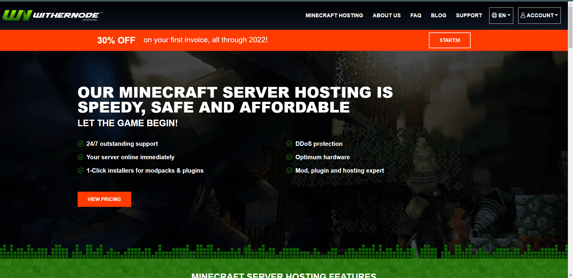 Withernode official website. Best Free Modded Minecraft Server Hosting