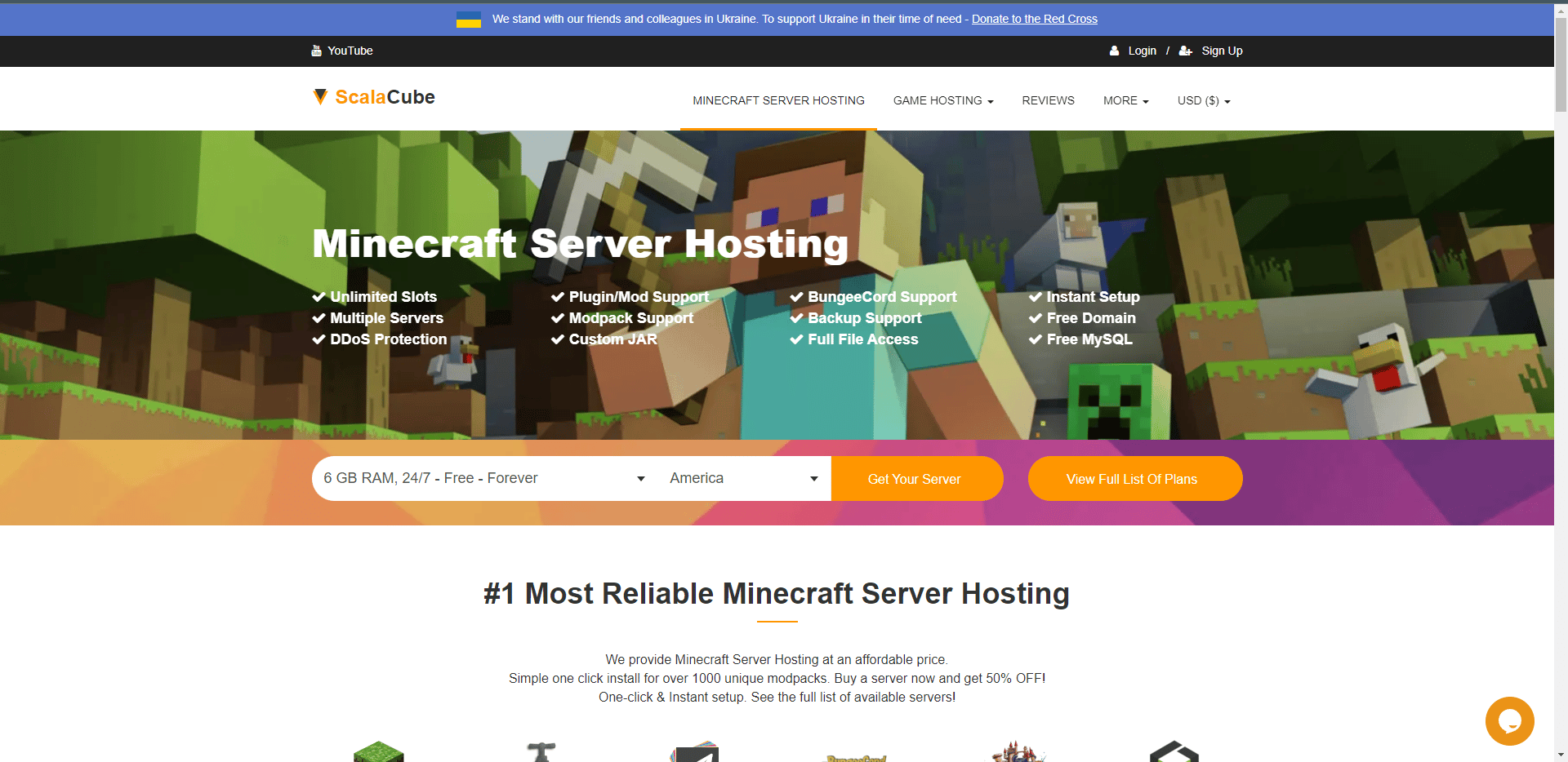 Site officiel de ScalaCube. Meilleur hébergement de serveur gratuit Modded Minecraft